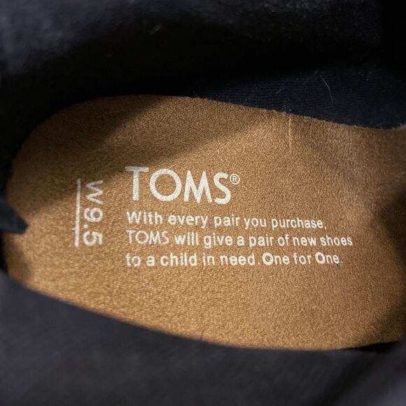 Toms Leila ankle booties black suede/gray wool block heels women’s size‎ 9.5 - Picture 7 of 7